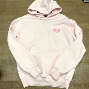 White Fox With Love Always Oversized Hoodie Baby Pink-3XS/XXS